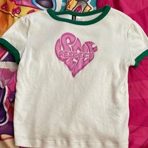 H&M ‘Respect’ T-Shirt❤︎︎